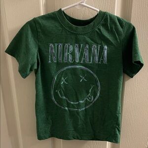 NIRVANA Kids Forest Green Smiley Tee